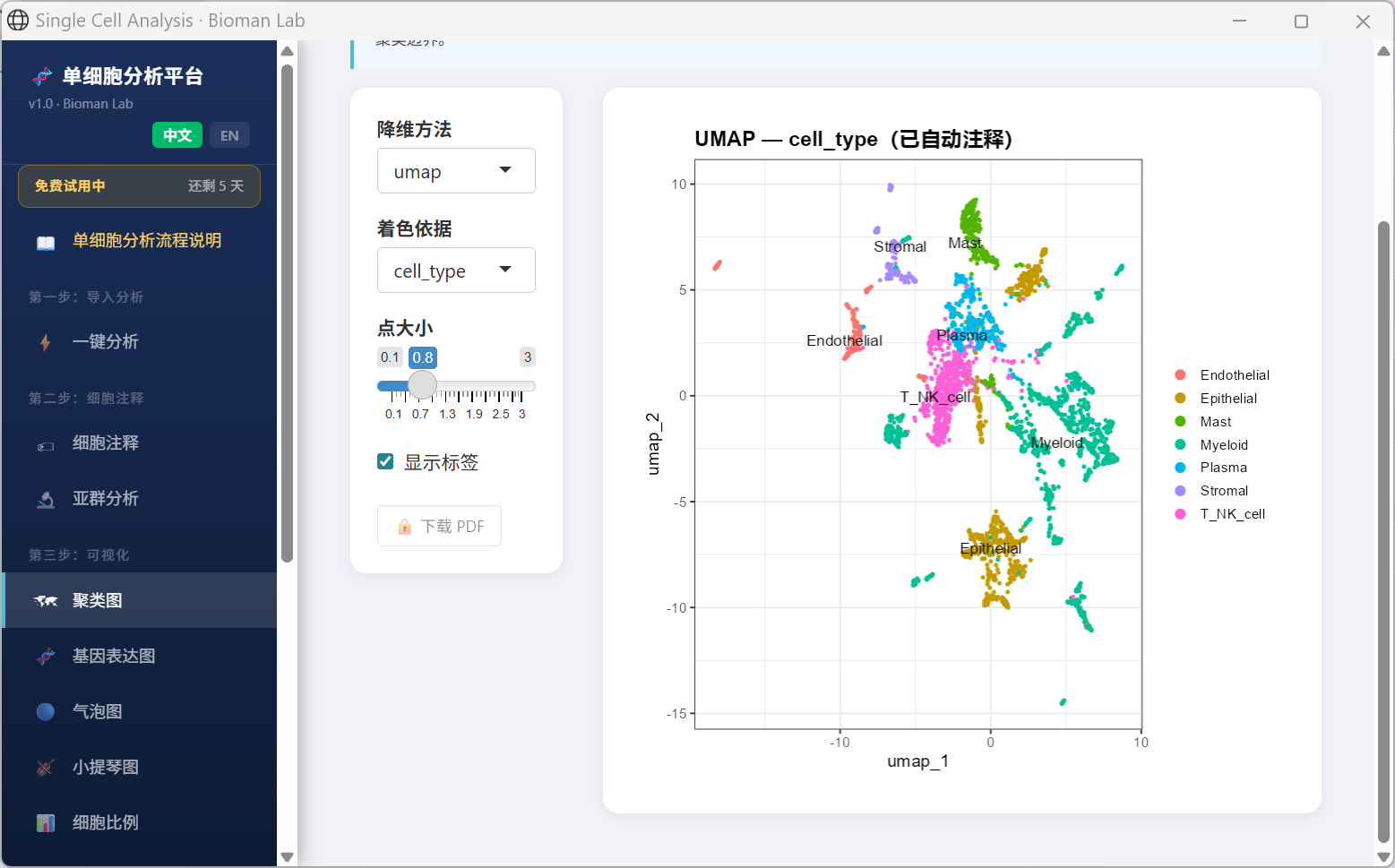 UMAP聚类图